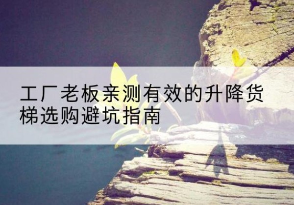 祁县升降货梯怎么选-工厂老板亲测有效的升降货梯选购避坑指南